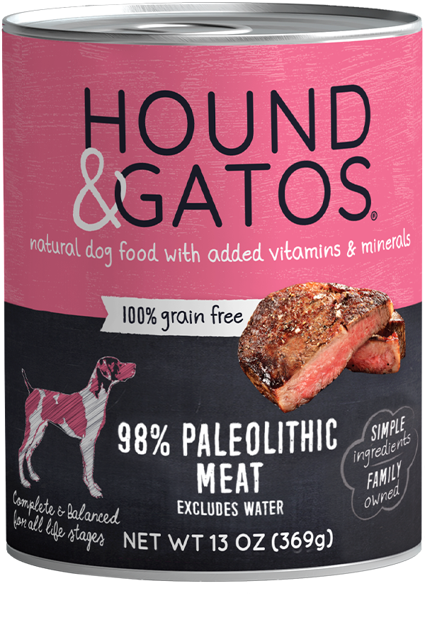 Temporarily Unavailable 98% Paleolithic Meat wet dog food, 13 oz. can.