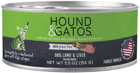 5.5 oz. can of lamb and lamb liver wet cat food. Grain free, limited ingredient diet. Suitable for all life stages.