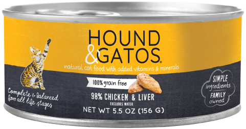 Chicken & liver (Ecuador) wet cat food recipe. 98% meat, 100% grain free.